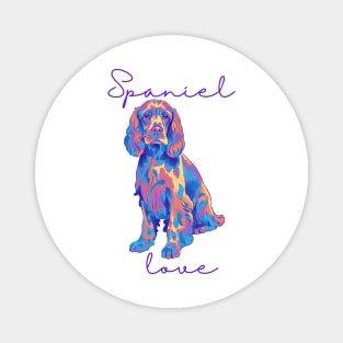 Spaniel Love bright colorful Magnet